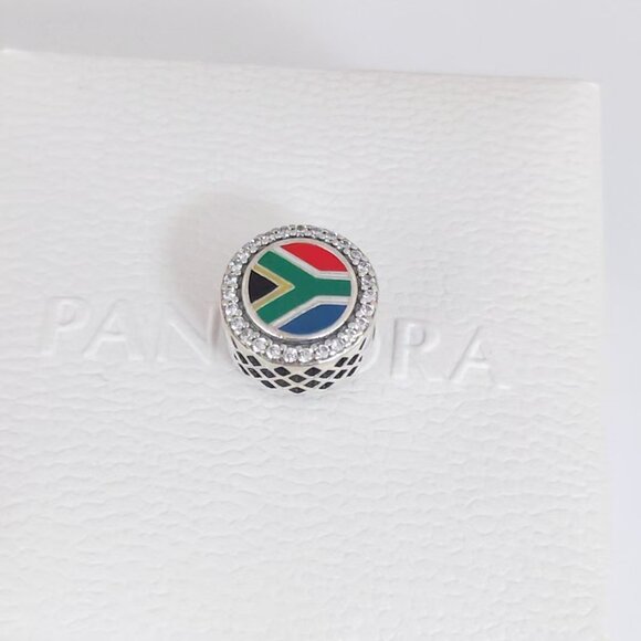 Pandora South Africa Flag Exclusive Bead Charm Sterling Silver with box - Picture 6 of 7
